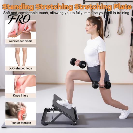 Foot Stretch Board Heavy Duty Slant Board, Calf Stretcher for Squat 600lbs Weight Capacity, Adjustable Incline Balance Relieving Plantar Fasciitis