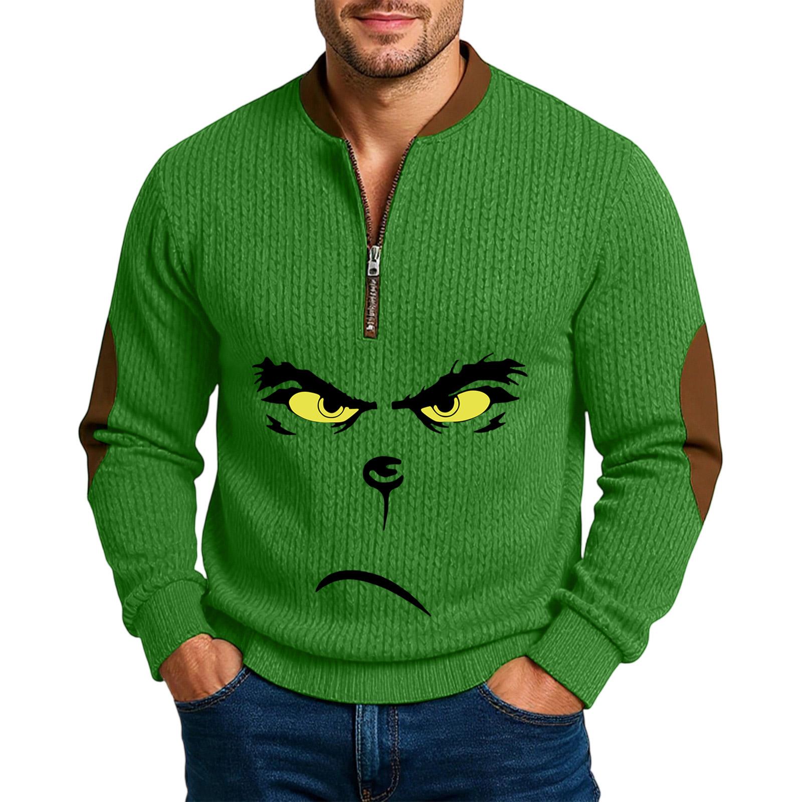 

Мужская спортивная толстовка с длинным рукавом на молнии для активного отдыха S зелёный