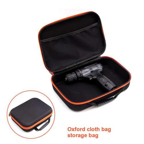 Jufjsfy Waterproof Tool Bag, Shockproof Tool Box, Electric Drill Carrying Case, Oxford Cloth Bag for Electrical Equipment and Hardware, 27x22x7cm