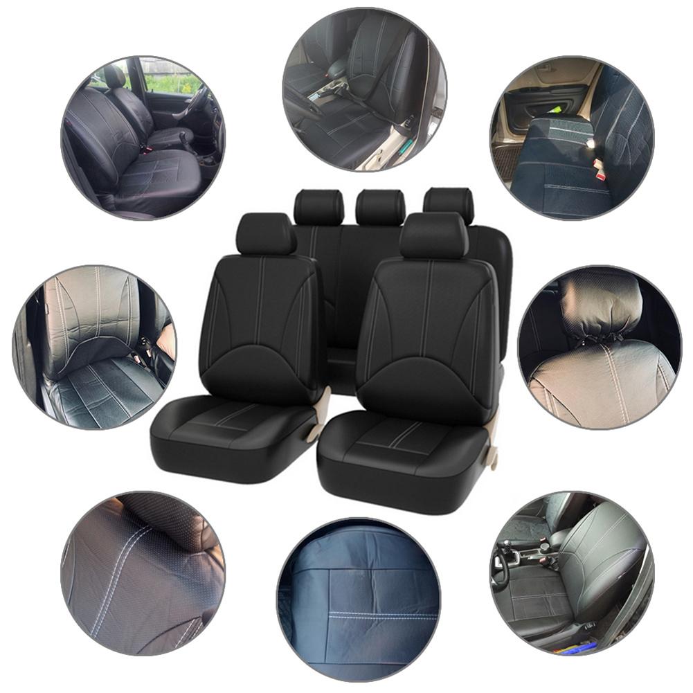 Universal PU Leather Car Seat Covers Set Elaborate Manufacture Prolonged Durable Auto Seat Protector Interior Styling