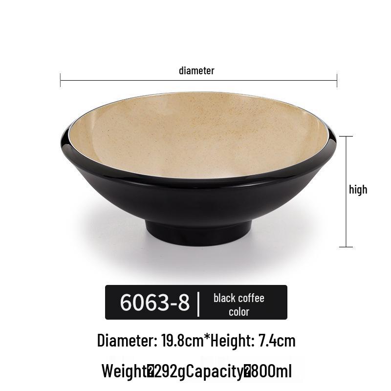 Melamine Noodle Bowl for Noodle Restaurants: Ideal for Luosifen, Malatang, Rice Noodles, and Chongqing Xiaomian
