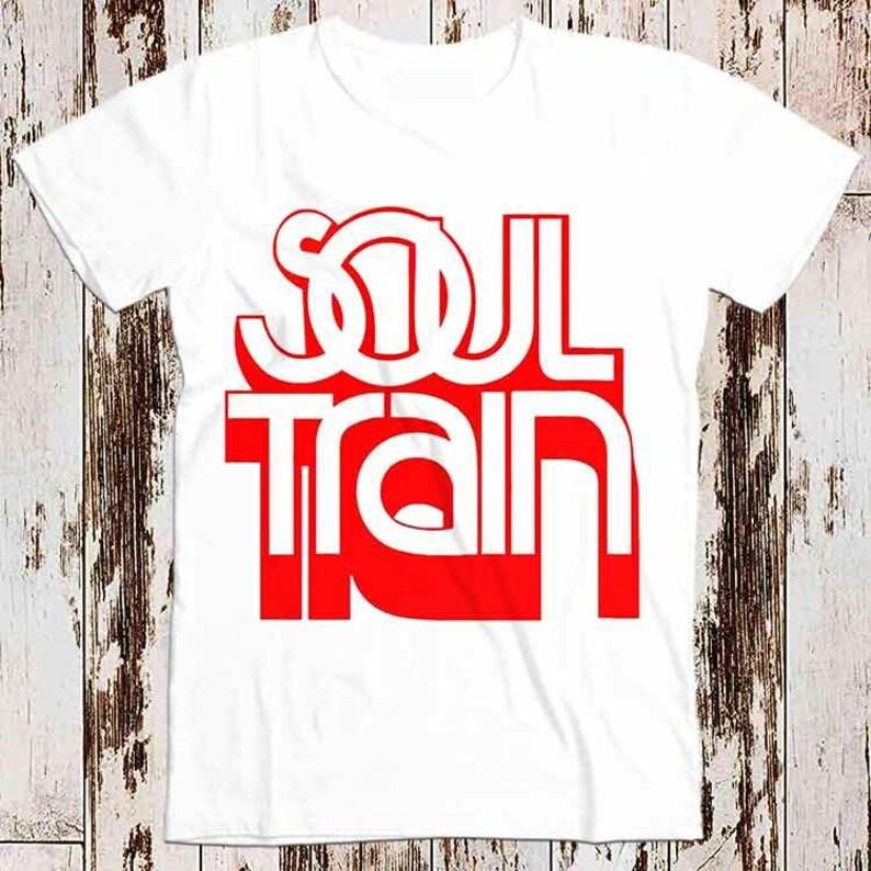 

230 г/м² 100% хлопок Soul Train Классический логотип 70-х годов Us Tv Soul Music Супер крутая футболка лучший подарок 8826 XXS белый