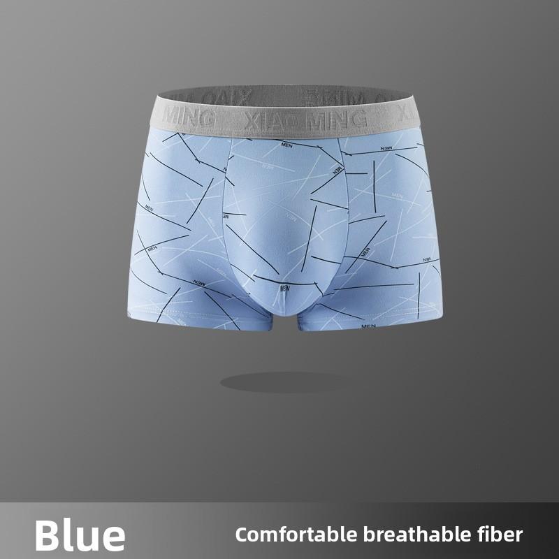 5pcs Plus Size Men's Spring and Summer New Young Mid Waist Four Corner Underwear
