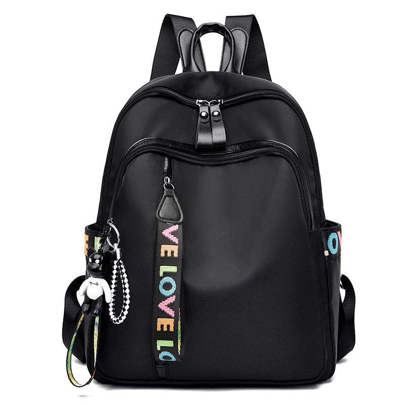 Backpack Women's Korean Version Versatile Tide Oxford Cloth Backpack Fashion Leisure Large Capacity Travel School Bag