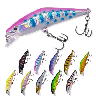 HENGJIA Langtkastende synkende Buet Minnow fiskeagn 5,7CM-3,4G Jerkbait Wobbler Crankbait Vår Sjøfiskeutstyr