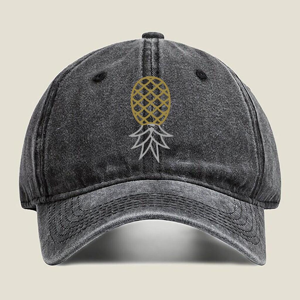 Pineapple Emblem Fashion Washed Baseball Cap Hat Outdoor Activities