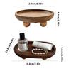 Holz-Schminkschale mit texturierten Schmuckorganisatoren Schale Eleganter Holzsockel für Kommode und Nachttisch Display