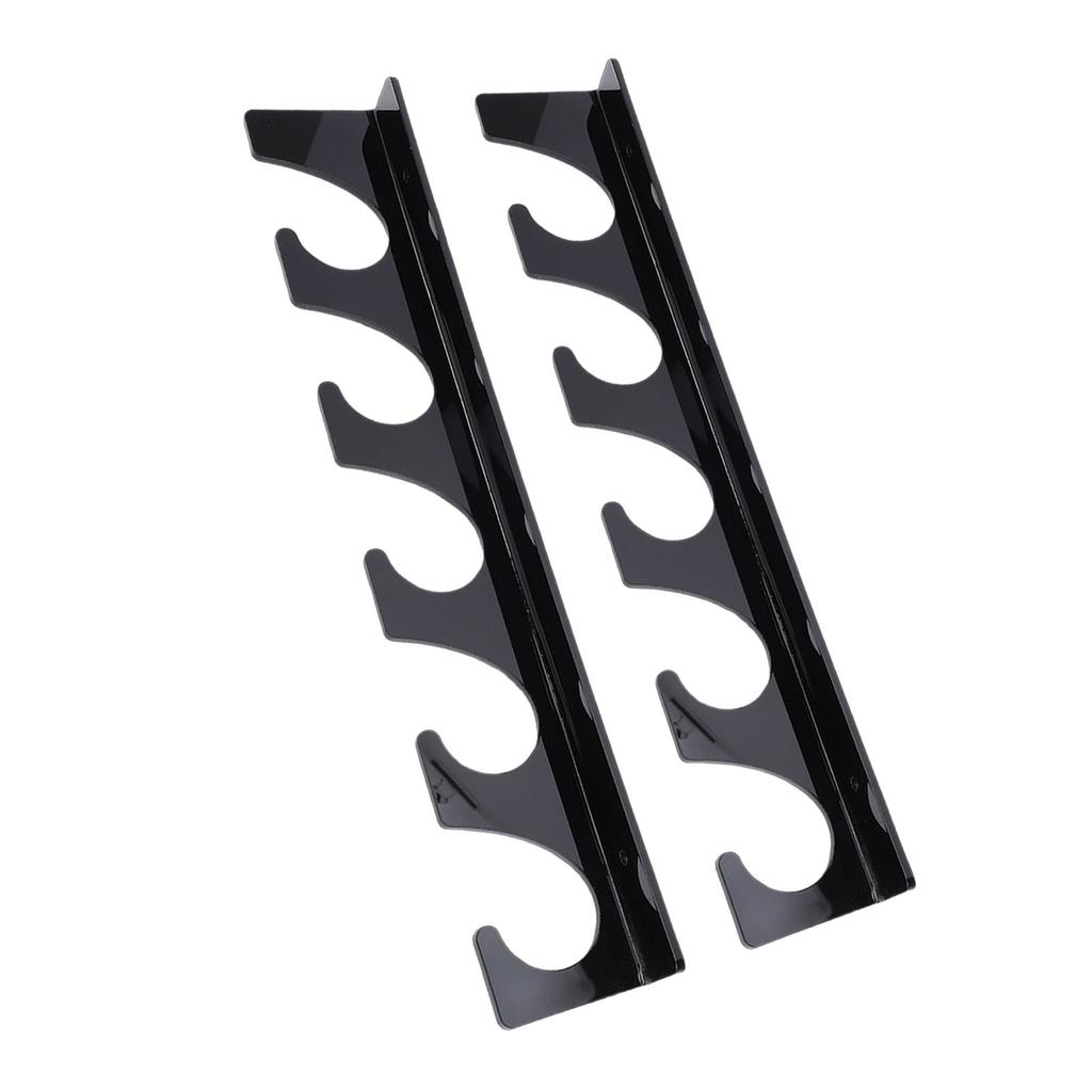 2pcs Fishing Pole Holders for Garage Wall Mounted Fishing Rod Racks Storage Hold 5 Rods Black,Fishing Pole Storage Rack, Organiser with