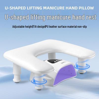 Pernă Portabilă în Formă de U pentru Nail Art cu Suport Detașabil și Design Înclinat în Stil Rus Multifuncțional