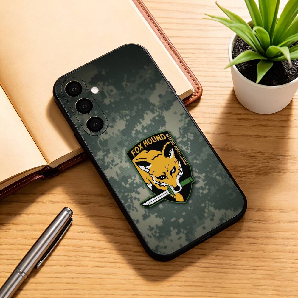Metal G-Gear S-Solid Phone Case Black Silicone Soft For Samsung Galaxy A73,A72,A71,A70,A53,A52,A51