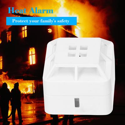 Heat Alarm Fixed Temperature Heat Detector 5 Year Battery Powered 85dB Alarm Sound for Home Kitchen