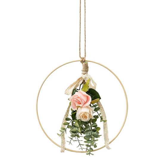 Artificial Flower Wreath, Sustainable Hanging Ornaments, with Elegant Flower Decorations for Bedroom Living Room Balcony Cafe Nursery