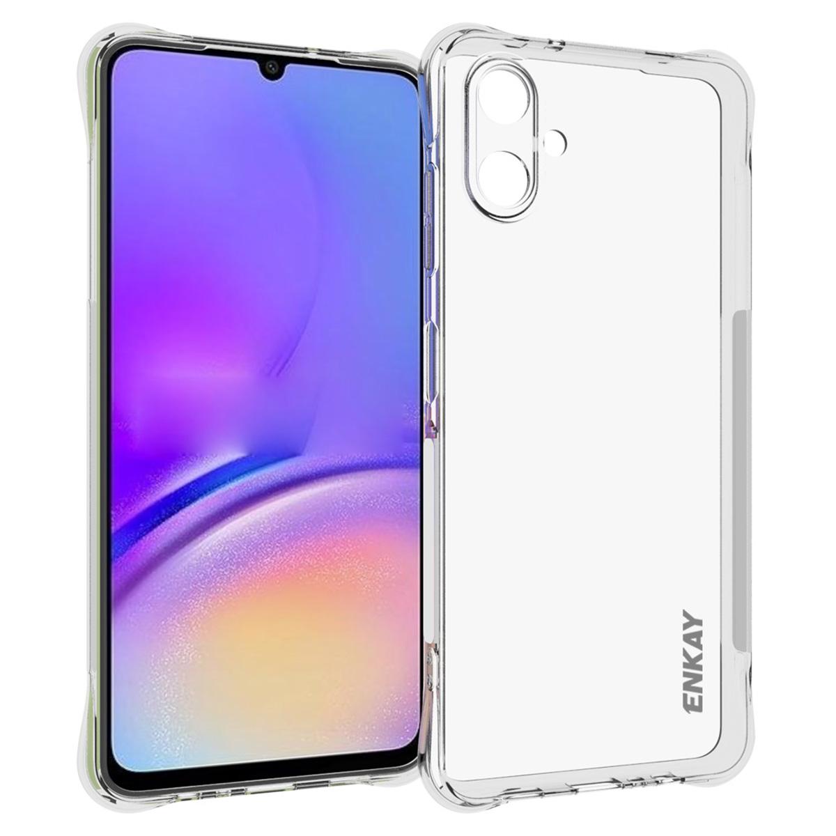 

ENKAY HAT PRINCE For Samsung Galaxy A06 4G Clear Case TPU Phone Cover Corner Airbag Fall Protection A