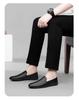 Men's Summer 2024 Soft Leather Loafers - Single Layer, Flat Bottom, Casual Slip-on Driving Shoes