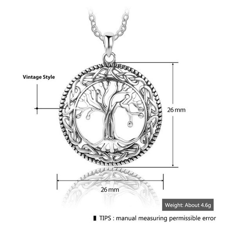 Vintage Tree of Life Pendant Necklace Viking Celtic Knot Necklace For Women Party Wedding Jewelry Wholesale