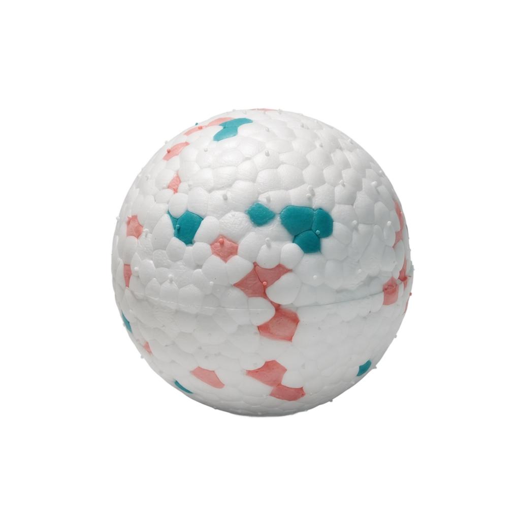 Durable Pet Chew Ball Interactive Training Toy for Dogs Spot Pattern Round Shape Non-Toxic Material Safe for Puppy Teeth Cleaning