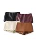 Sweet & Cool Style Low-Waist PU Leather Double-Zipper Mini Skirt - Slimming, Anti-Exposure, Hip-Hugging & Versatile for Petite Women