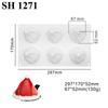 Shenhong Christmas Silicone Mold: 6-Cavity Tree & Santa Decorations for Mousse Cake and Chocolate Baking