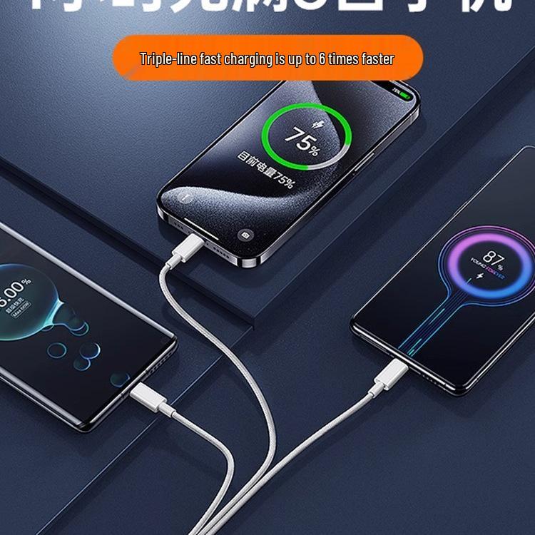 3-in-1 Type-C Multi-Function Data Cable Set for Android and Huawei