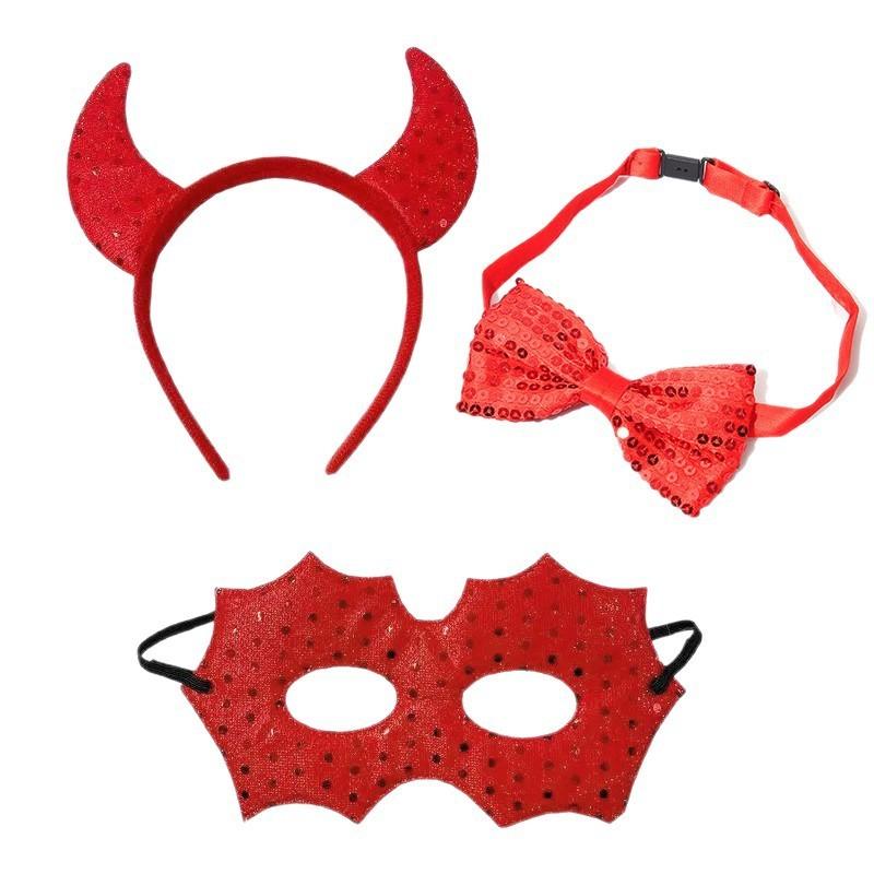 Anna Princess Halloween Costume Accessories With Plastic Devil Horn Headband For Cosplay Party
