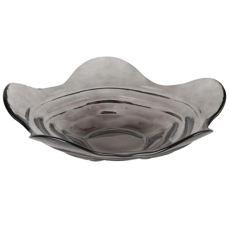 Italian Glass Creative Fruit Plate, Light Luxury Table Decorations, Designer Home Living Room Coffee Table, Snacks, Dried Fruit Plate Accessories