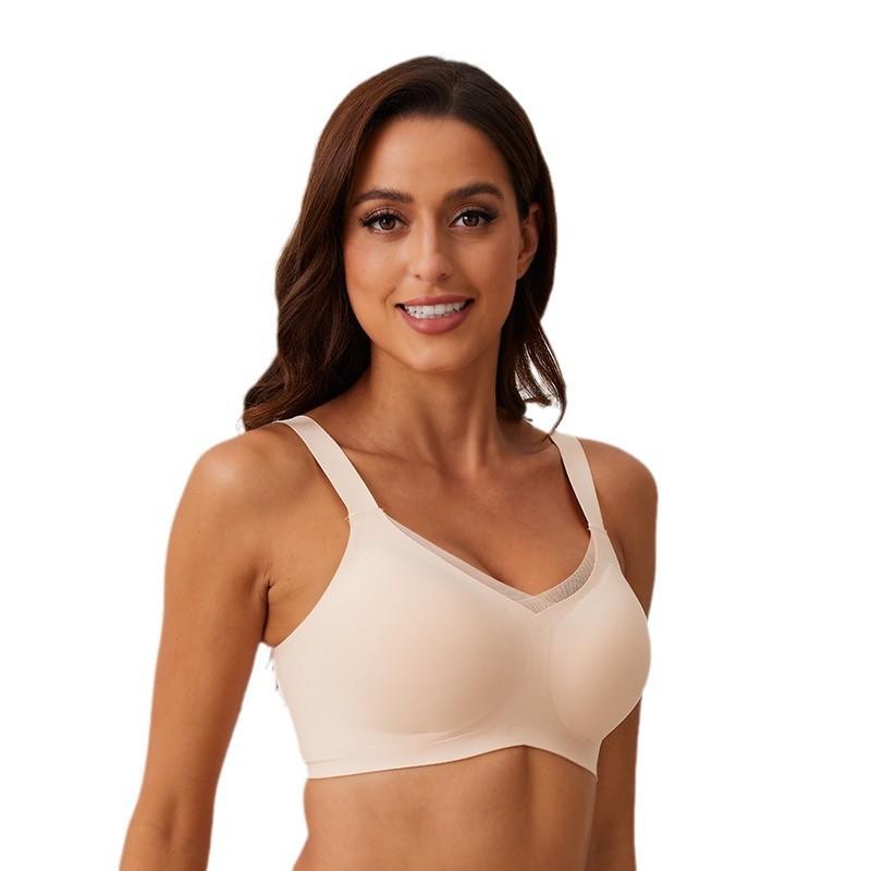 Wirefree Bra Women Comfortable Seamless Full Coverage 3/4 Cup With Adjustable Straps Size S-XXXL