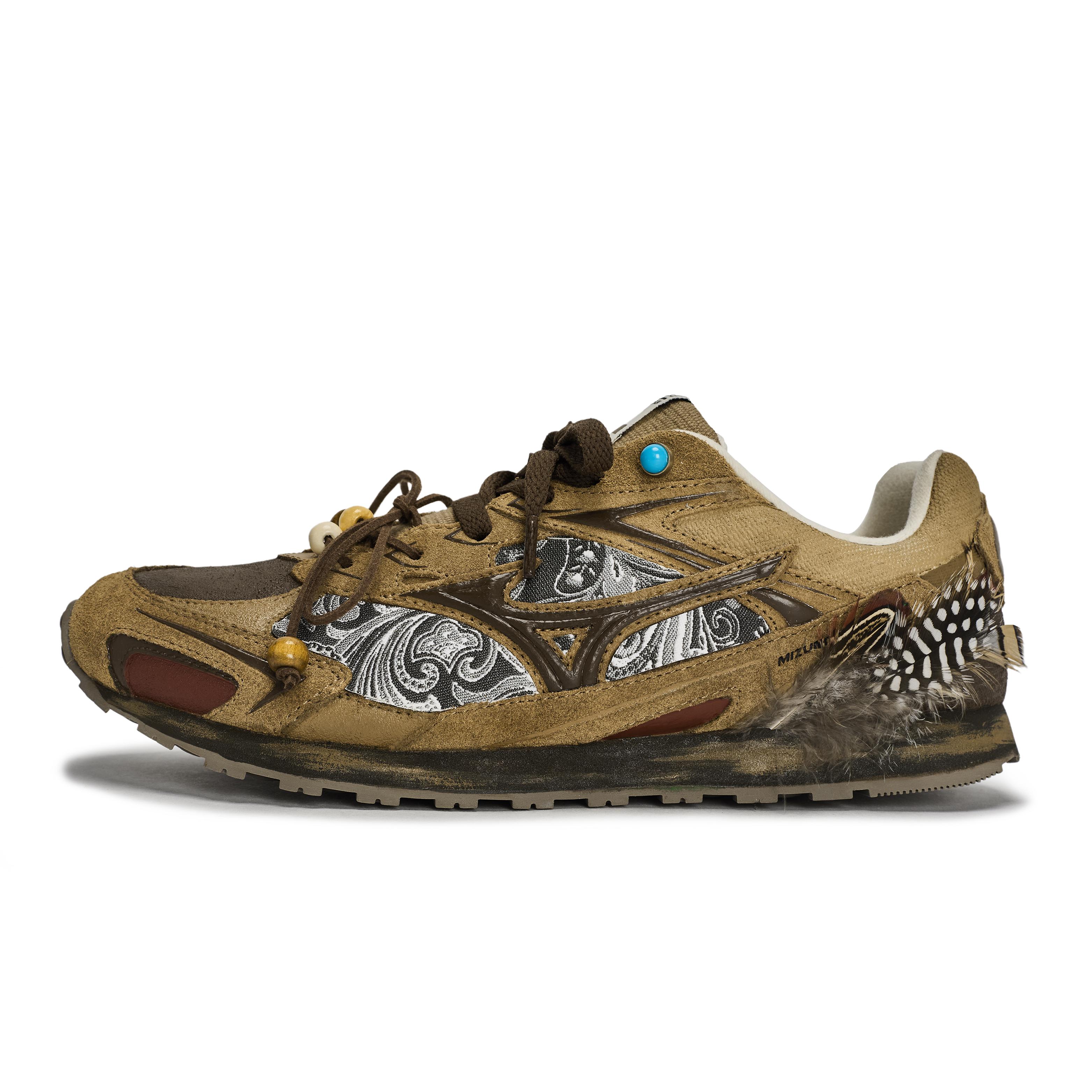 

Mizuno LG 60S 811 Виробництво, Низькі кросівки Tribal Feather Армійські кросівки Німеччини Унісекс Коричневі D1GH242102(Команда80-) 36.5