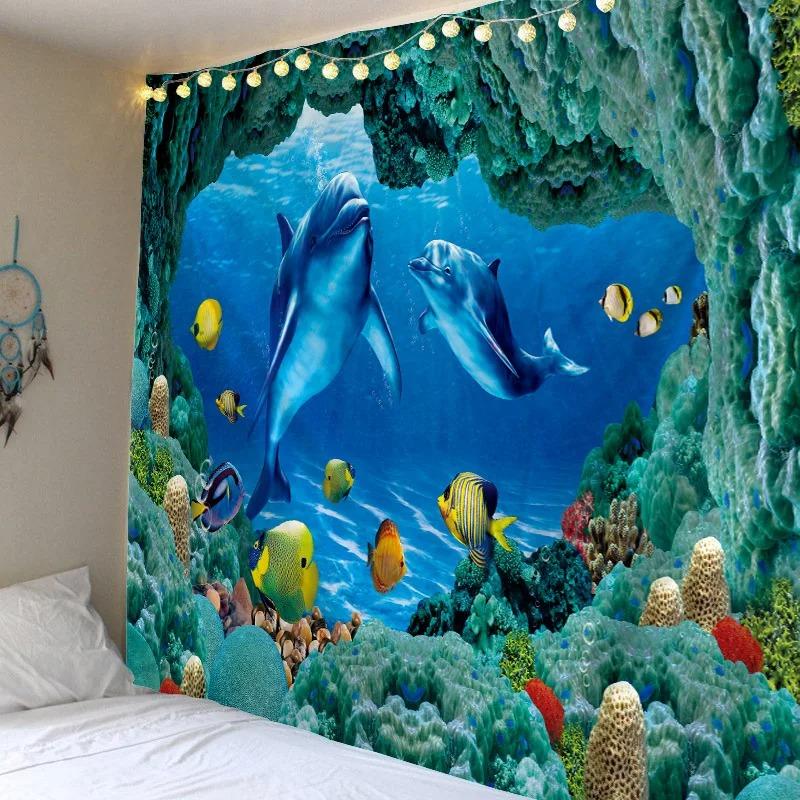 Декоративный гобелен с океанской акулой — фото 8