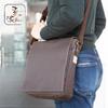 Koshibu Shoulder Bag Crossbody Lightweight Small Made In Japan Persimmon Shibu Dyed Canvas Bag B5 Vertical Flap Shoulder Dad Birthday Present Men's