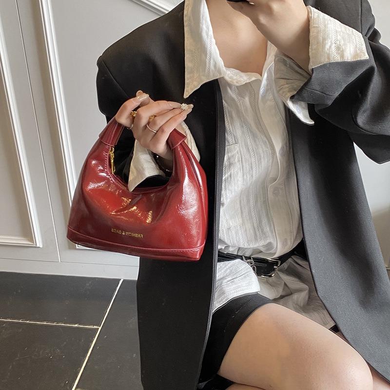 New Solid Color Fashionable Portable Messenger Dumpling Bag Retro Summer Casual Simple Shoulder Messenger Bag