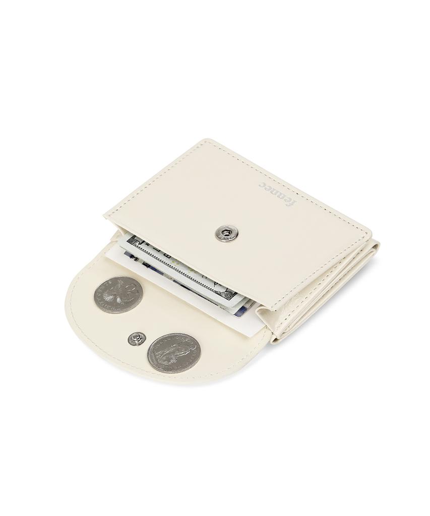 Fennec Crinkle Halfmoon Mini Wallet - Vanilla