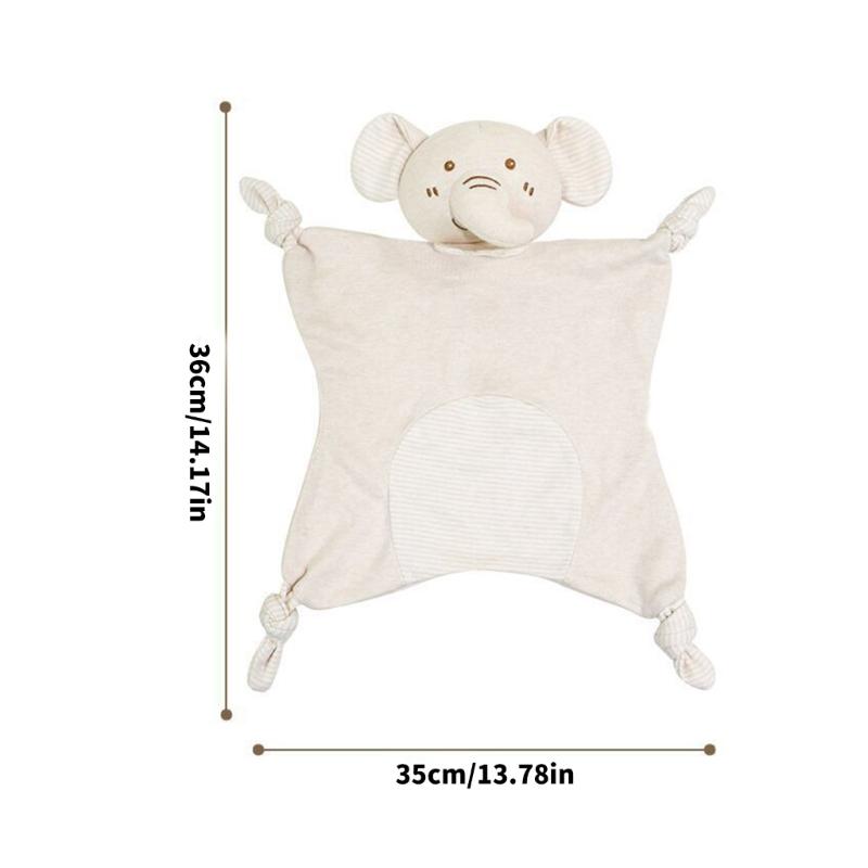 Uroczy Kreskówkowy Kocyk Pocieszenie dla Niemowląt Wzór Przytulnego Zwierzątka Ręcznik Pocieszający Zabawka z Bawełny PP do Pielęgnacji Wrażliwej Skóry