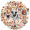 35-150pcs Cartoon Ox Graffiti Sticker Kawaii Animal Decals Laptop Helmet Luggage Guitar Aesthetic Stickerss