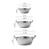 Korean Cuisine Bowl Stainless Steel Mixing Bowl with Double Handles Serving Bowl Appetizer Tray Sauce Dishes for Home Restaurant