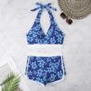Bikini con Correa Estampada Cintura Alta Traje de Baño para Mujer Deporte Éxito