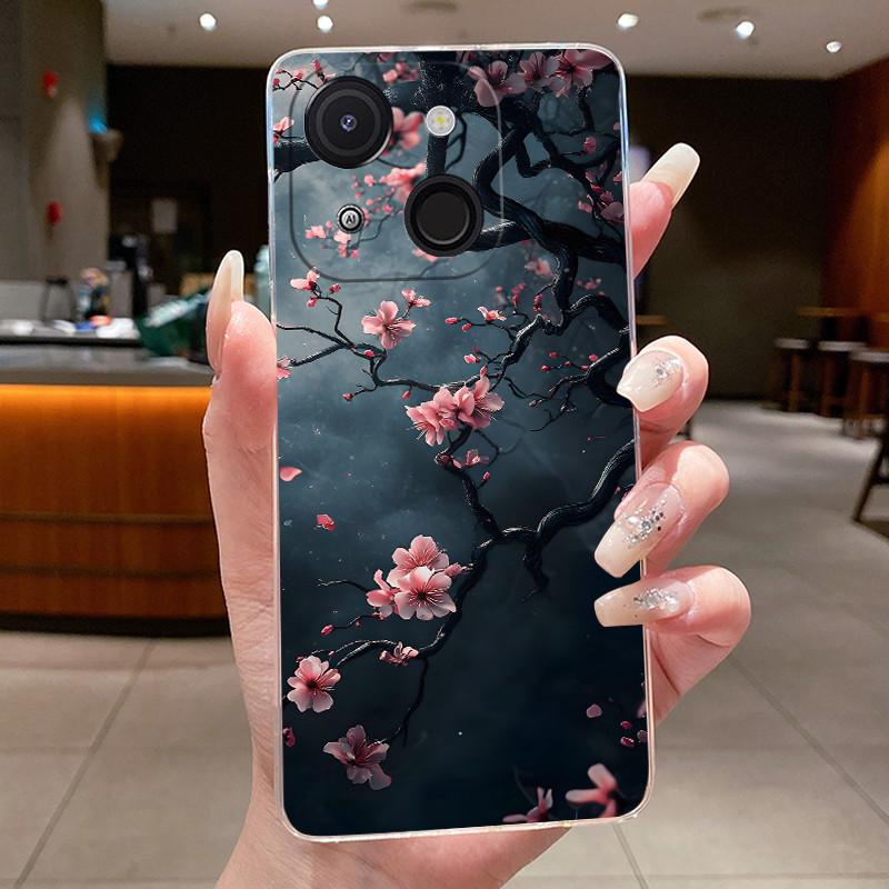 

Case For ITEL A50C 4G Phone Case Clear Aesthetic Luxury Fashion Butterfly Flowers Soft TPU Silicone Cover for ITEL A50C Casing itel A50C
