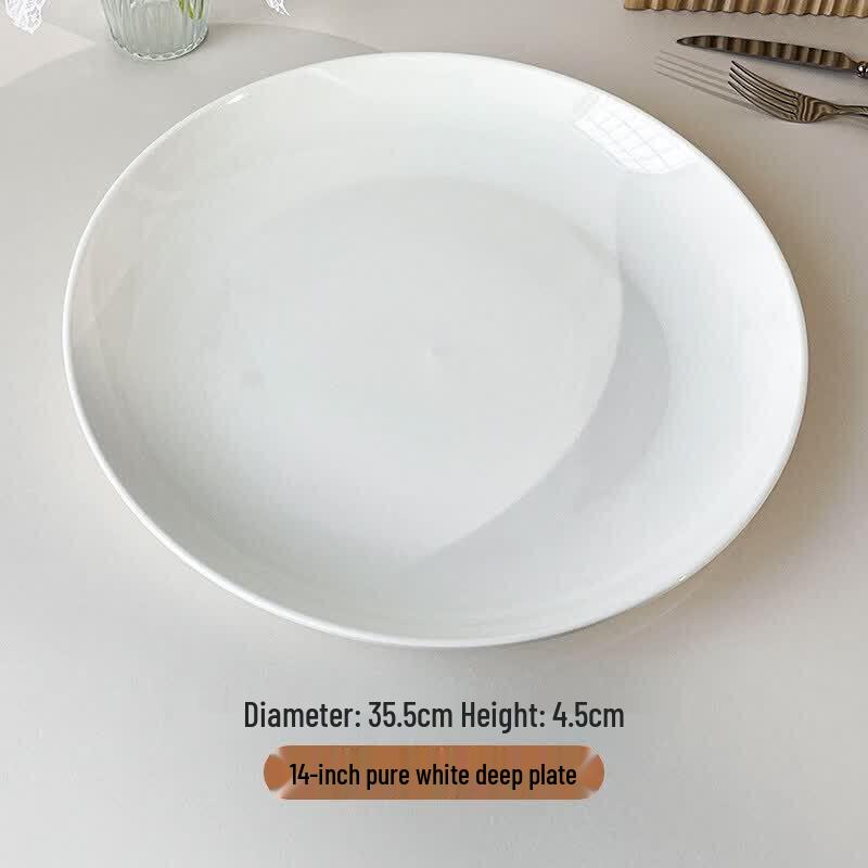Nordic Round Ceramic Dinner Plate