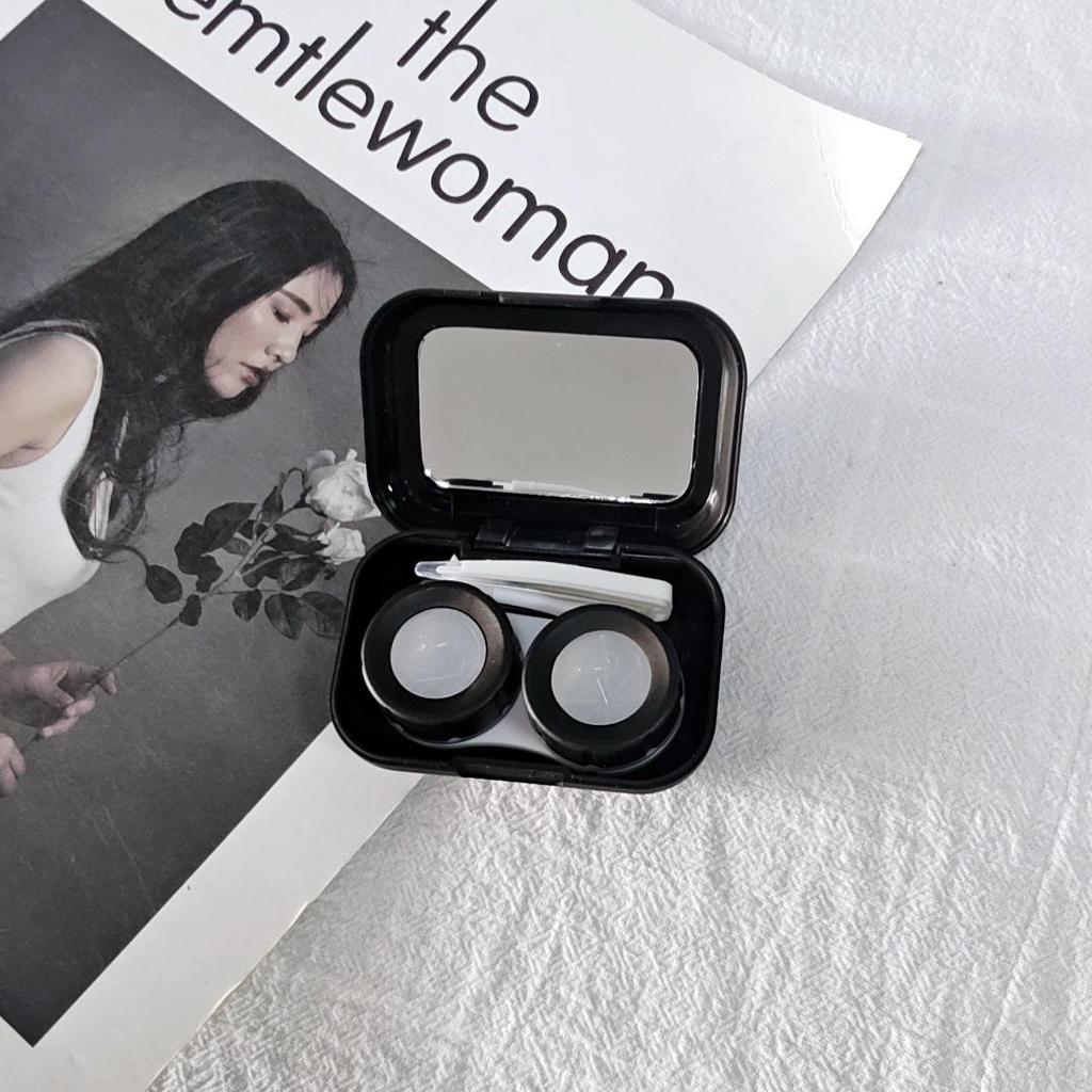 Frosted Macaron Color Contact Lens Double Case