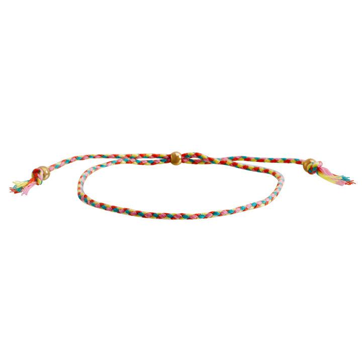 Heiß verkaufendes neues Armband mit goldenen Perlen, handgewebter Schmuck aus farbigem Faden