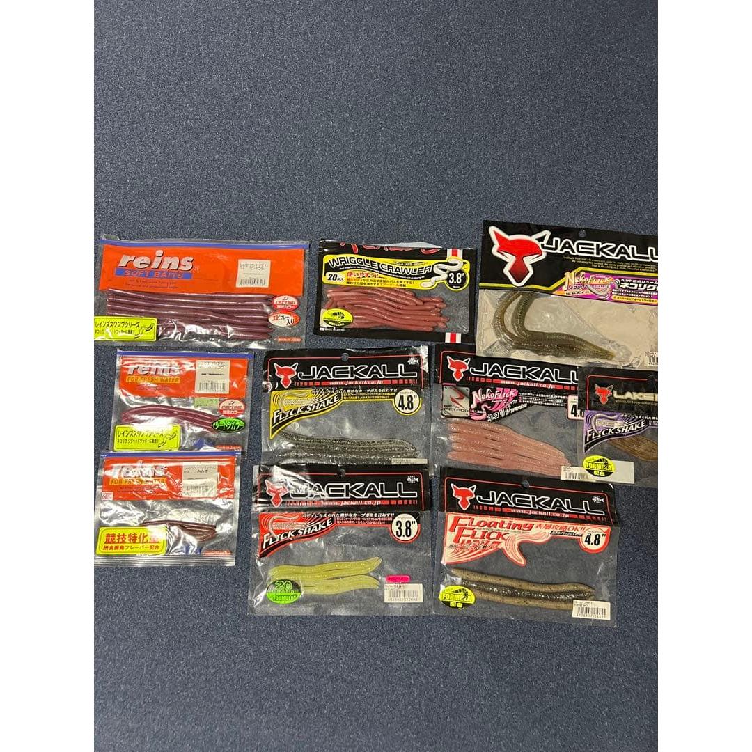 Used Bass fishing worms bulk sale Reins Jackall