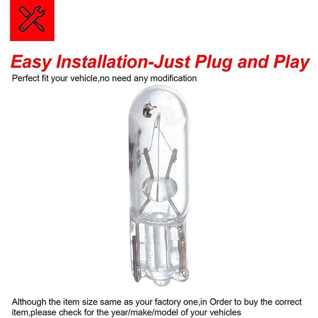 30 buc Becuri Halogen T5 17 86 206 286 Lampă Bord Auto Auto Pană