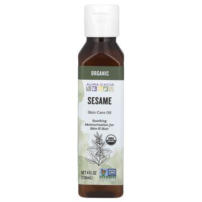 Bio Hautpflegeöl, Sesam, 4 fl oz (118 ml)