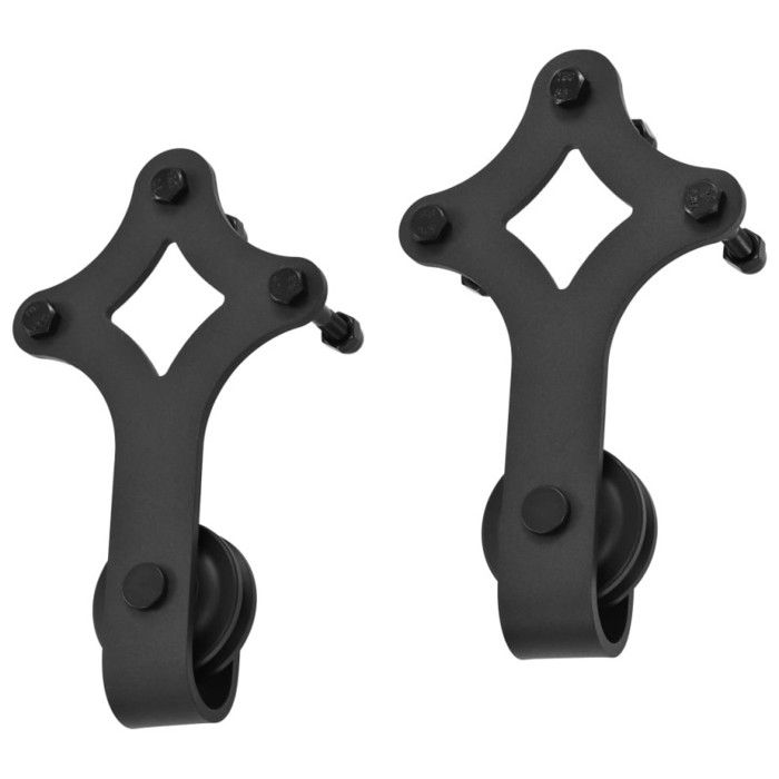 VidaXL Kit de Quincaillerie de Porte Coulissante, Système de Porte Coulissante, Kit de Rail pour Porte Coulissante Grange, 145260
