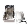 1700W Electric Deep Fryer 6L Single Pot with Removable Oil Basket Stainless Steel Fryer Adjustable Thermostat