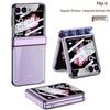 Samsung Z Flip6 Full Wrap Transparent Electroplated Magnetic Hinge Case