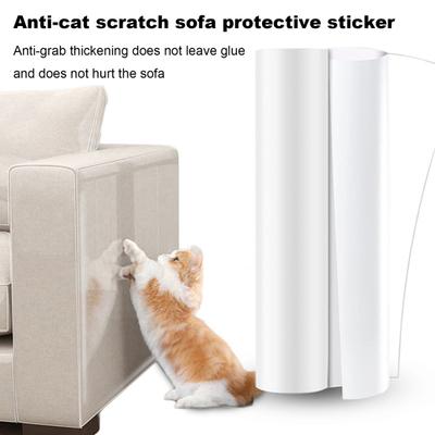 Cat Couch Protector Transparent Anti-Scratch Furniture Tape for Sofa Table Bed Single-Sided Sticky Cat Scratch Guards Scratching Deterrent Tape