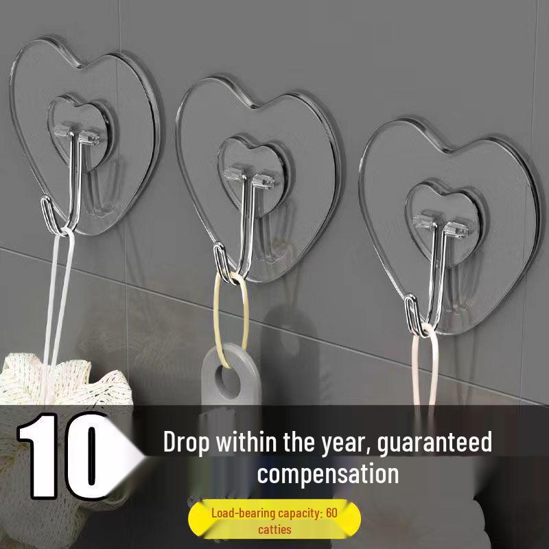 Strong No-Drill Adhesive Hooks for Kitchen and Dorm Walls