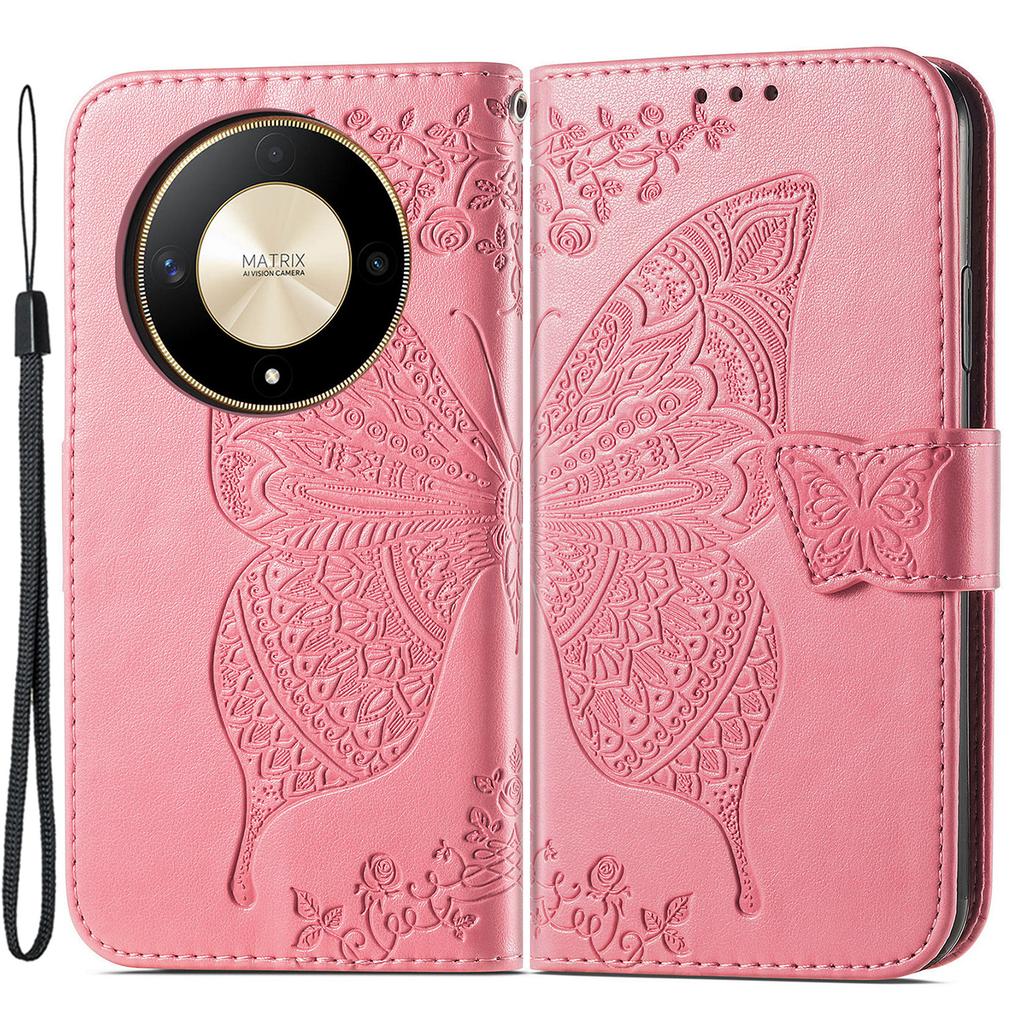 Dla Honor X9b 5G/Magic6 Lite 5G Pokrowiec na telefon Stojak Wzór z nadrukiem Skórzane etui PU