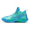 Li Ning Sonic 10 V1 Shock Absorbing Wear Resistant Mid Top Basketball Shoes Kids Sneakers Fluorescent-Jade-Green YKBS022-3