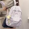 Schoolbag Korean simple plaid backpack casual versatile lightweight high school students ins schoolbag class commuter travel backpack